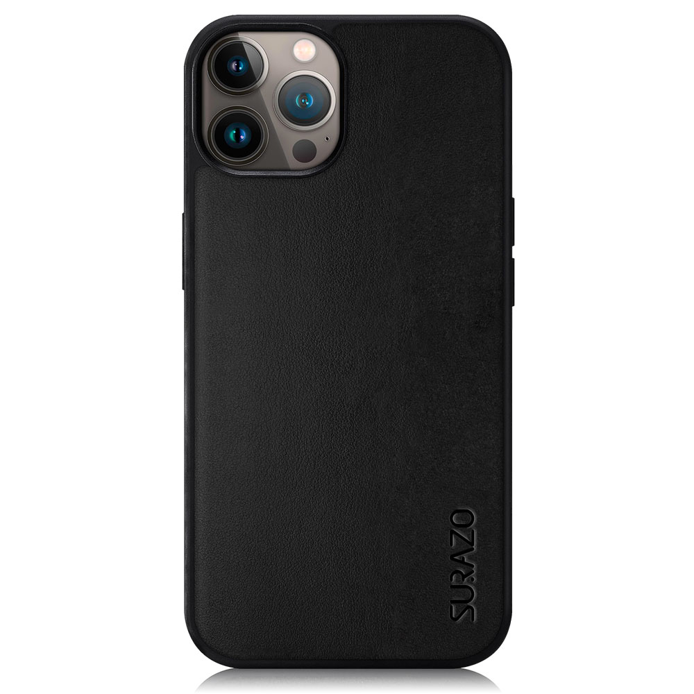 Genuine leather Back case with MagSafe - Costa Black - TPU Black