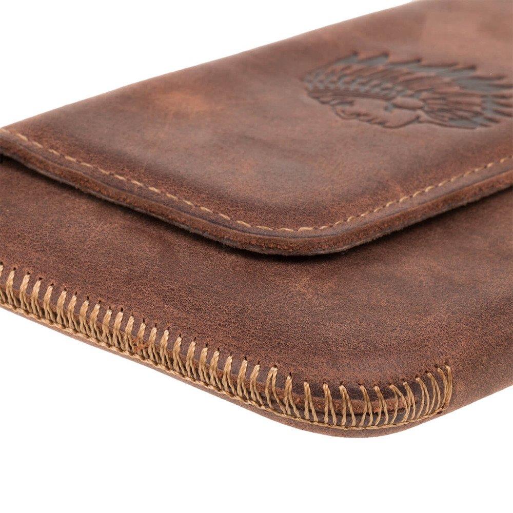 Natural leather Belt case - Nut brown - Indian