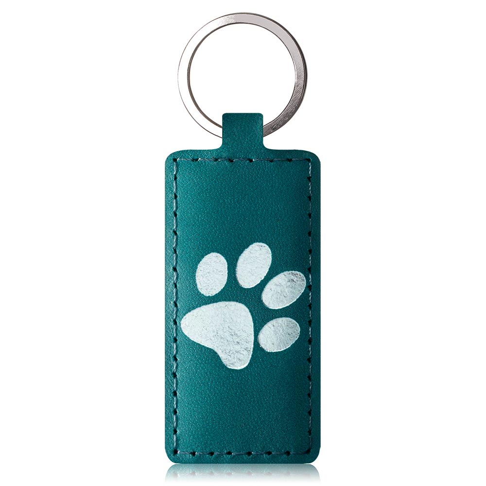 Wallet case -  Turquoise - Silver Paw - Transparent TPU