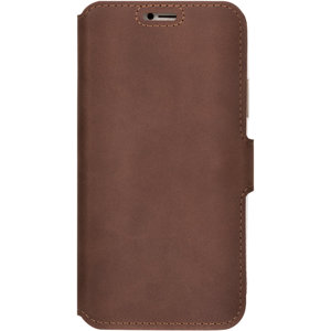 Genuine leather Slim cover CC - Nut - Transparent TPU