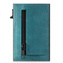 Natural Leather Mini Wallet With Automatic Alu Case - Turquoise