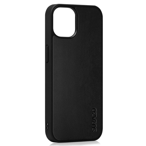 Genuine leather Back case with MagSafe - Costa Black - TPU Black