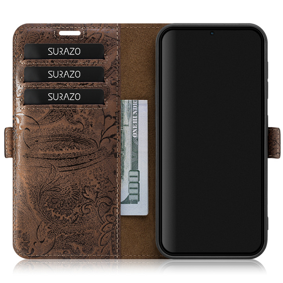Leather Wallet Case Premium – Samsung Galaxy S24 FE - Floral
